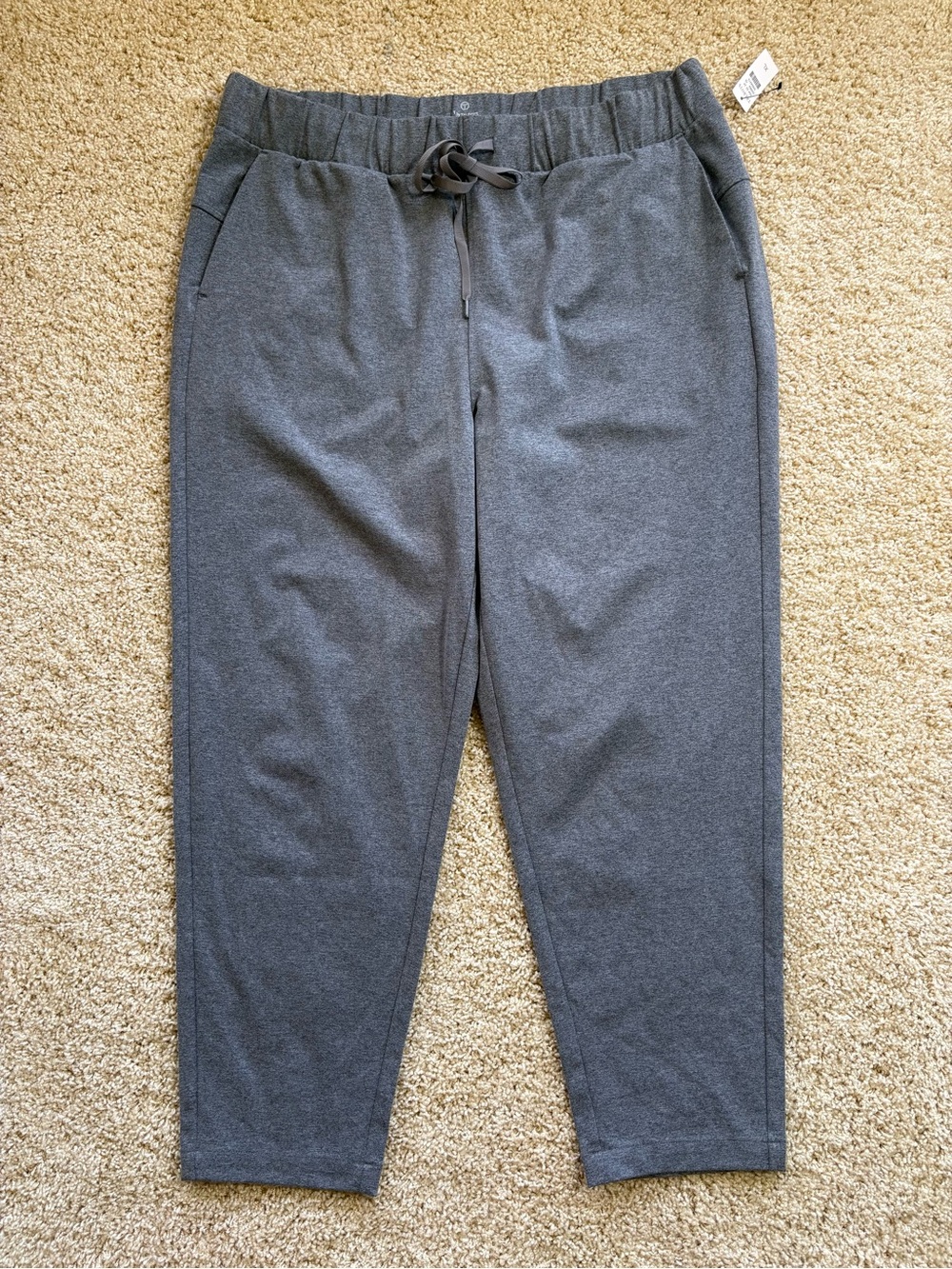 NWT T by Talbots Drawstring Ankle Pants - Heather Gray Size XL